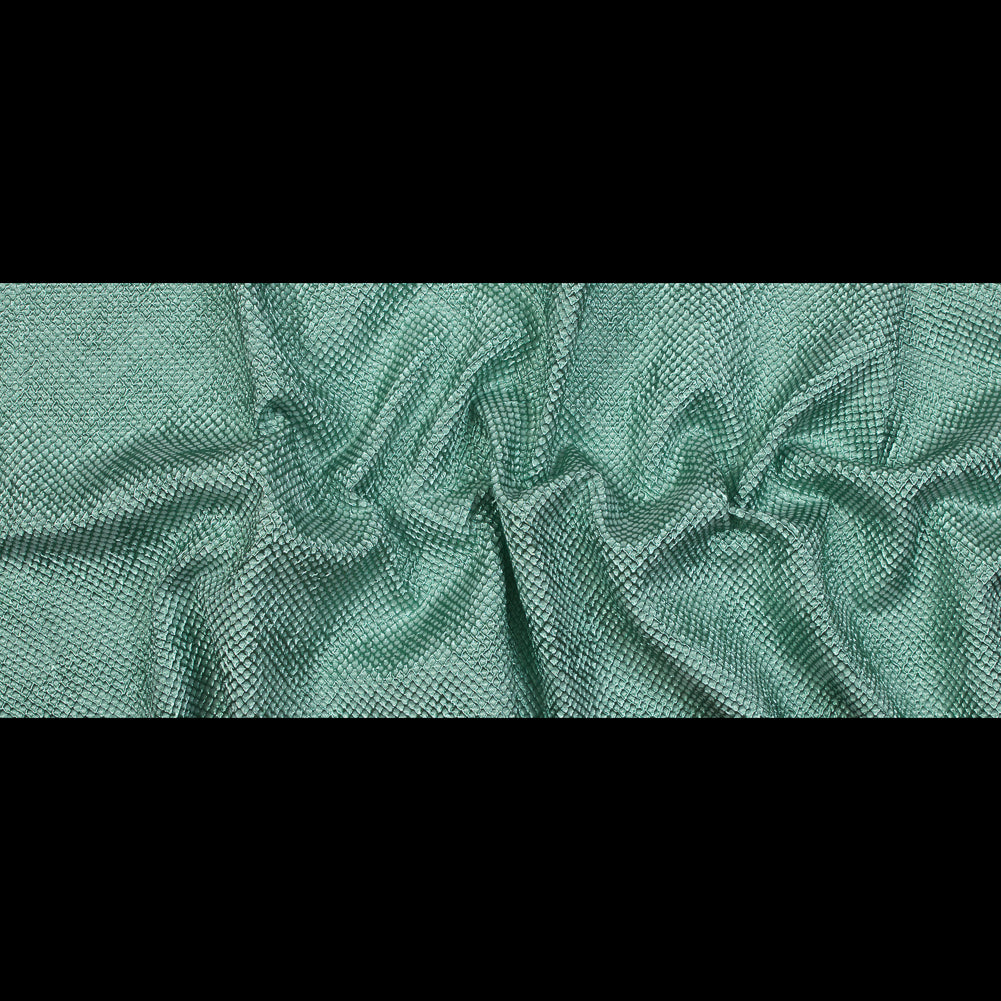 Metallic Green Diamond Quilted Brocade - Folded Metallic Green Diamond Quilted Brocade - Folded