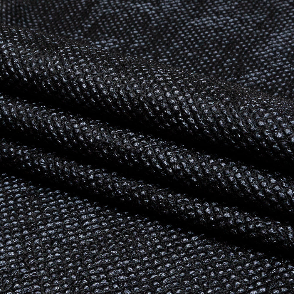 Metallic Navy Diamond Quilted Brocade - Folded Metallic Navy Diamond Quilted Brocade - Folded