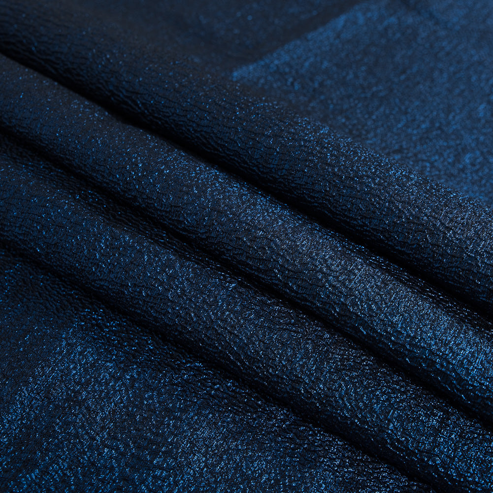 Blue and Aubergine Luxury Metallic Brocade - Detail Blue and Aubergine Luxury Metallic Brocade - Detail