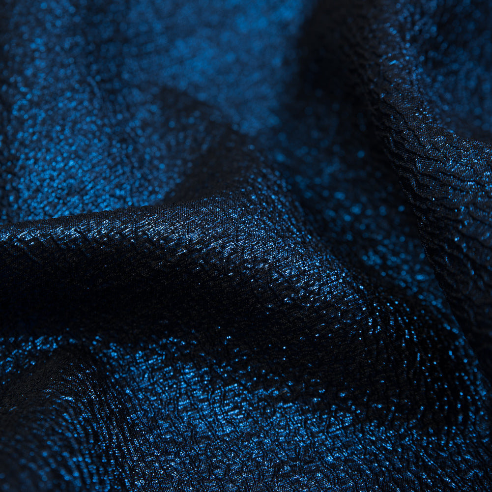 Blue and Aubergine Luxury Metallic Brocade - Full Blue and Aubergine Luxury Metallic Brocade - Full