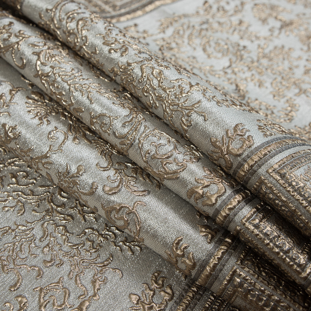 Beige and Gold Luxury Classical Metallic Brocade - Detail Beige and Gold Luxury Classical Metallic Brocade - Detail
