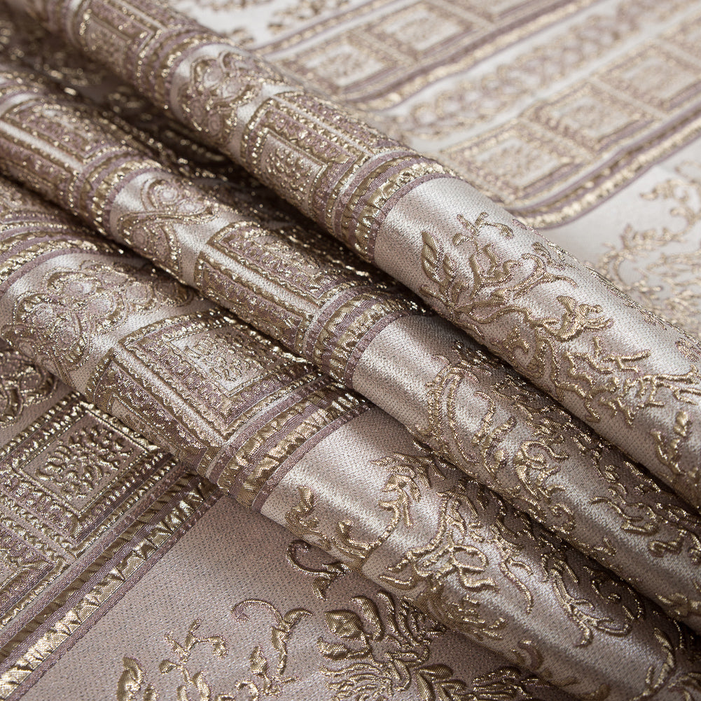 Pink and Gold Luxury Classical Metallic Brocade - Detail Pink and Gold Luxury Classical Metallic Brocade - Detail
