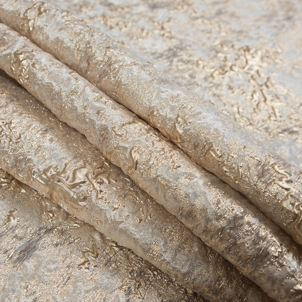 Beige and Gold Luxury Abstract Metallic Brocade Detail Beige and Gold Luxury Abstract Metallic Brocade Detail