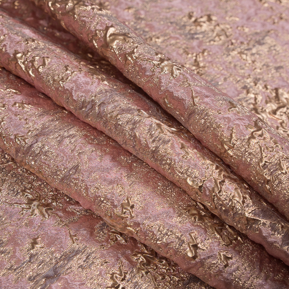 Candy Pink and Gold Luxury Abstract Metallic Brocade - Detail Candy Pink and Gold Luxury Abstract Metallic Brocade - Detail