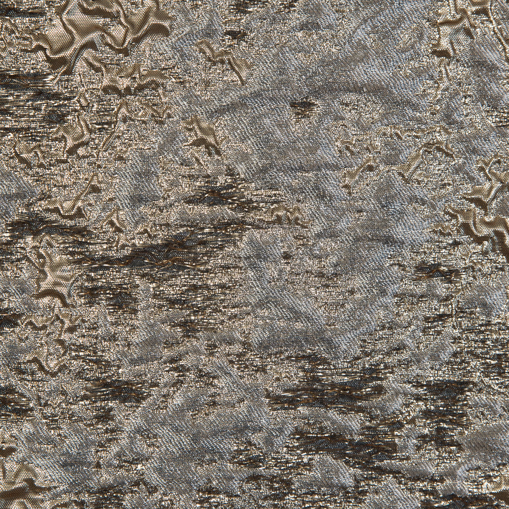 Gray and Gold Luxury Abstract Metallic Brocade - Full Gray and Gold Luxury Abstract Metallic Brocade - Full