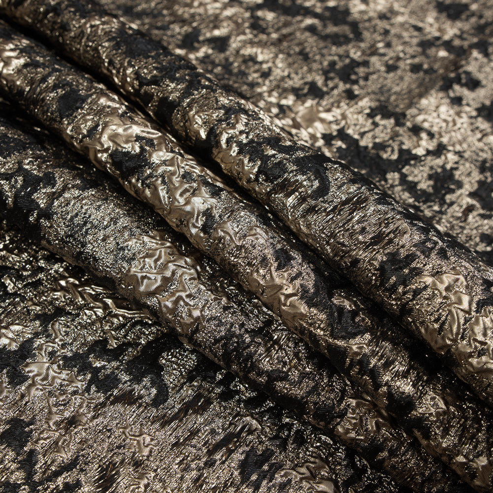 Black and Gold Luxury Abstract Metallic Brocade - Detail Black and Gold Luxury Abstract Metallic Brocade - Detail