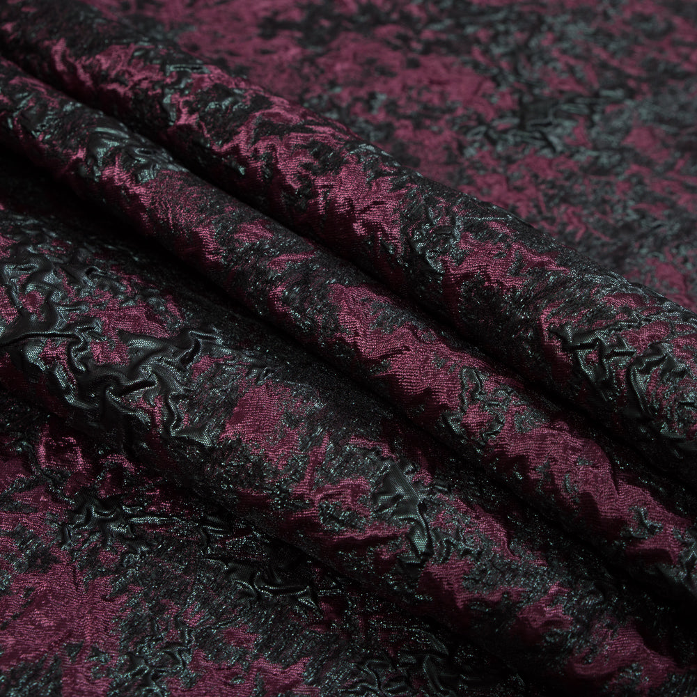 Bordeaux and Forest Luxury Abstract Metallic Brocade Detail Bordeaux and Forest Luxury Abstract Metallic Brocade Detail