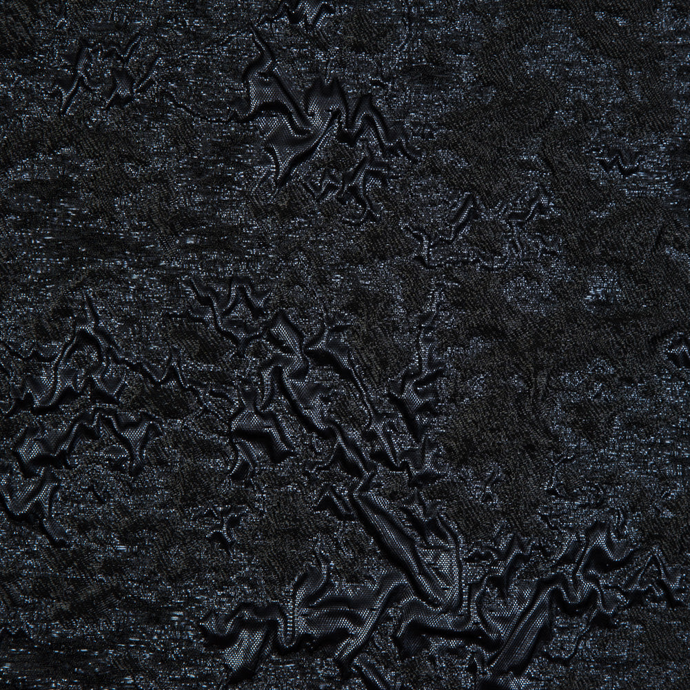 Black and Blue Luxury Abstract Metallic Brocade Full Black and Blue Luxury Abstract Metallic Brocade Full