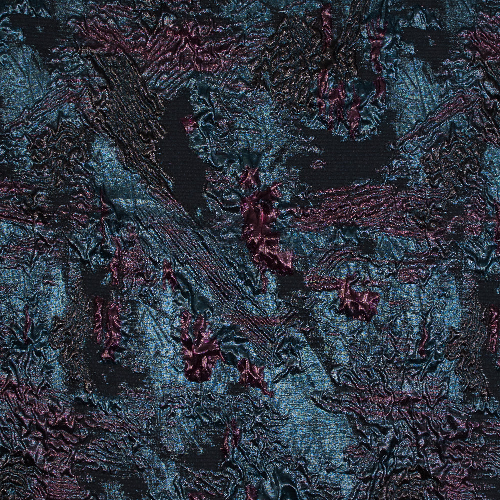 Magenta and Teal Luxury Floral Metallic Brocade Magenta and Teal Luxury Floral Metallic Brocade