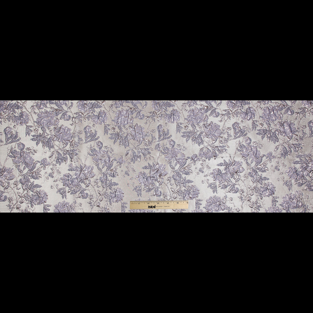 Pale Gold and Lavender Luxury Floral Metallic Brocade - Folded Pale Gold and Lavender Luxury Floral Metallic Brocade - Folded