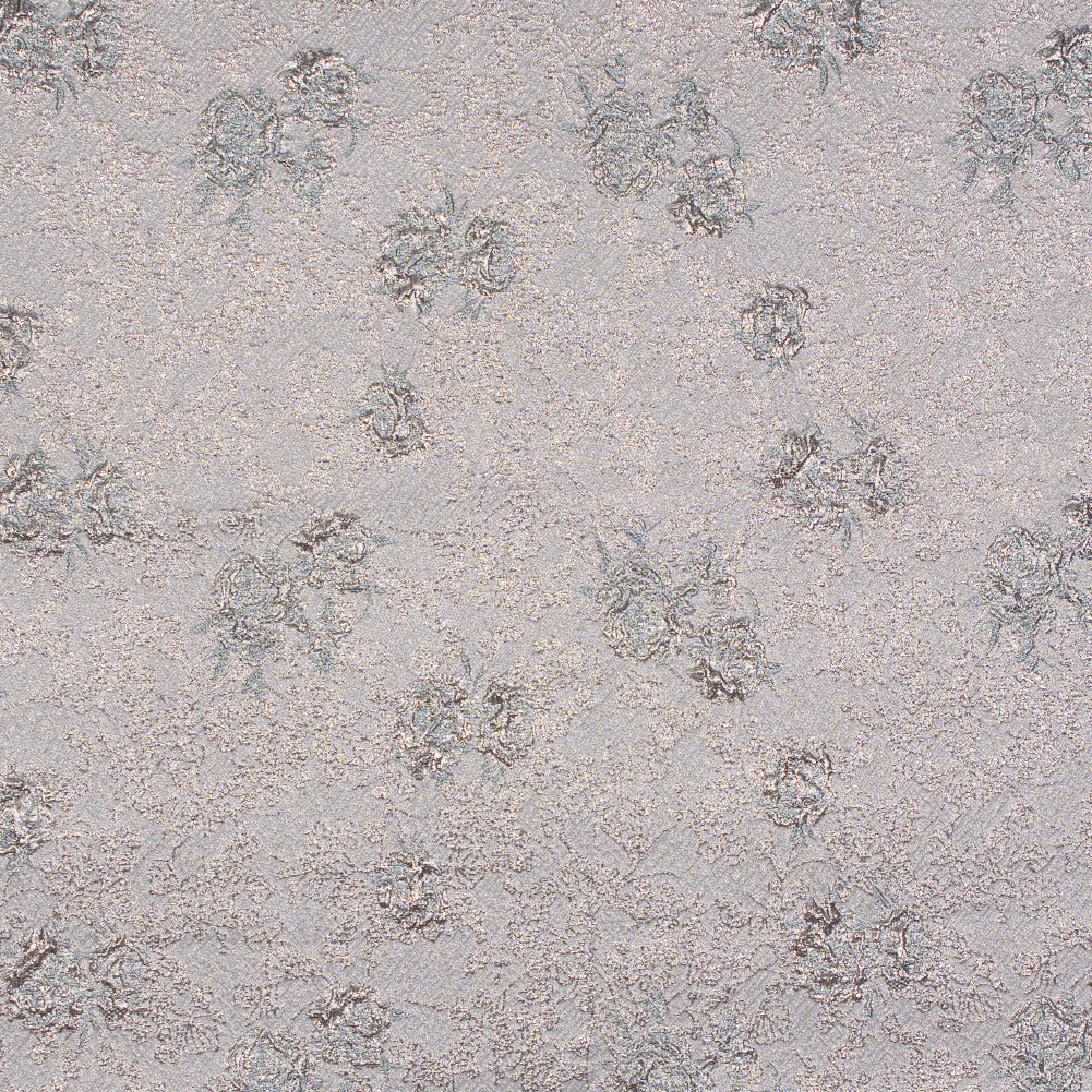 Rose Gold and Pale Blue Luxury Floral Metallic Brocade Rose Gold and Pale Blue Luxury Floral Metallic Brocade