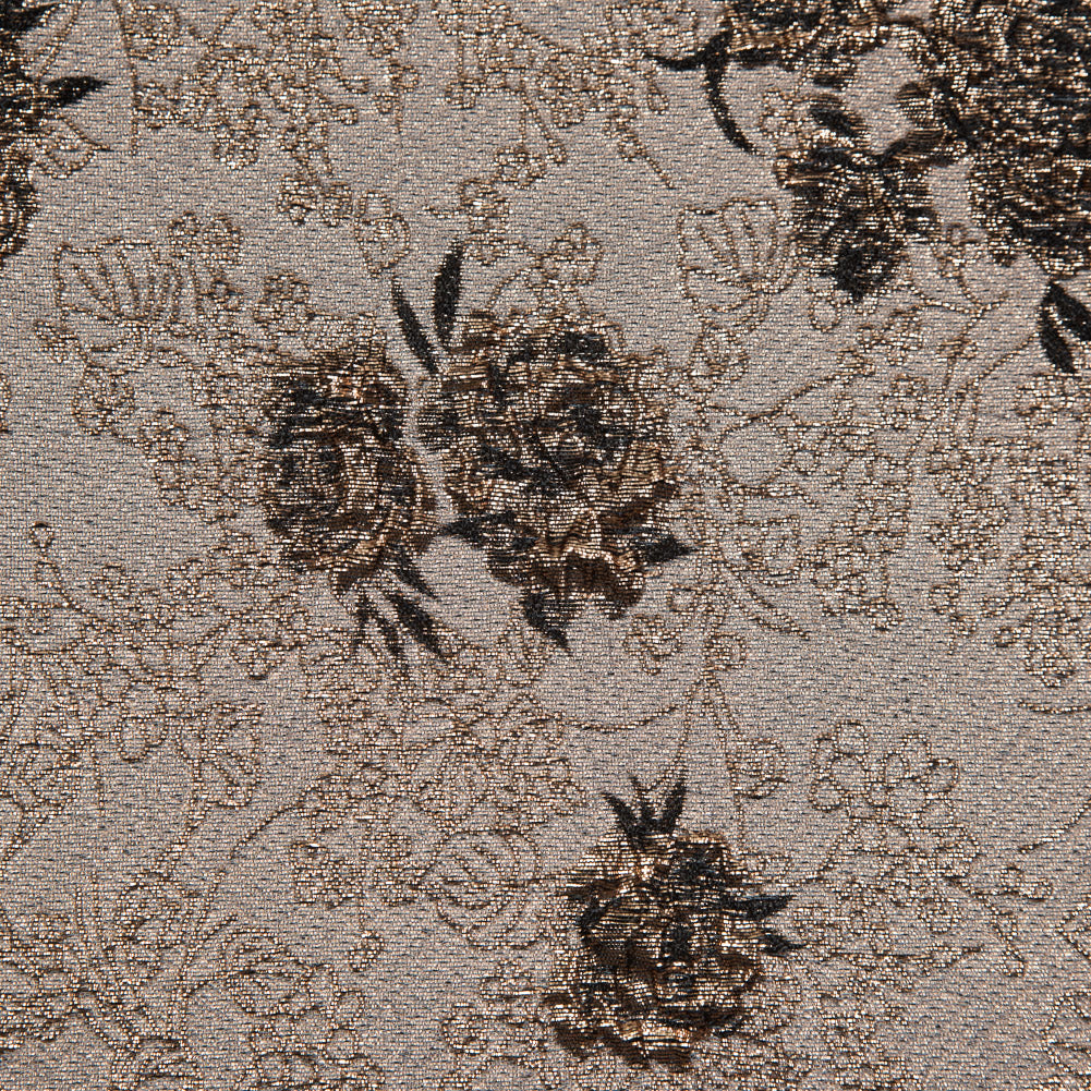 Black and Gold Luxury Floral Metallic Brocade Full Black and Gold Luxury Floral Metallic Brocade Full
