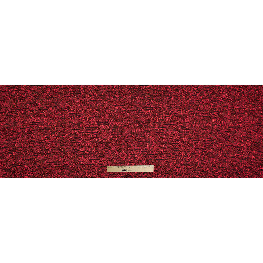 Red Luxury Floral Metallic Brocade - Folded Red Luxury Floral Metallic Brocade - Folded