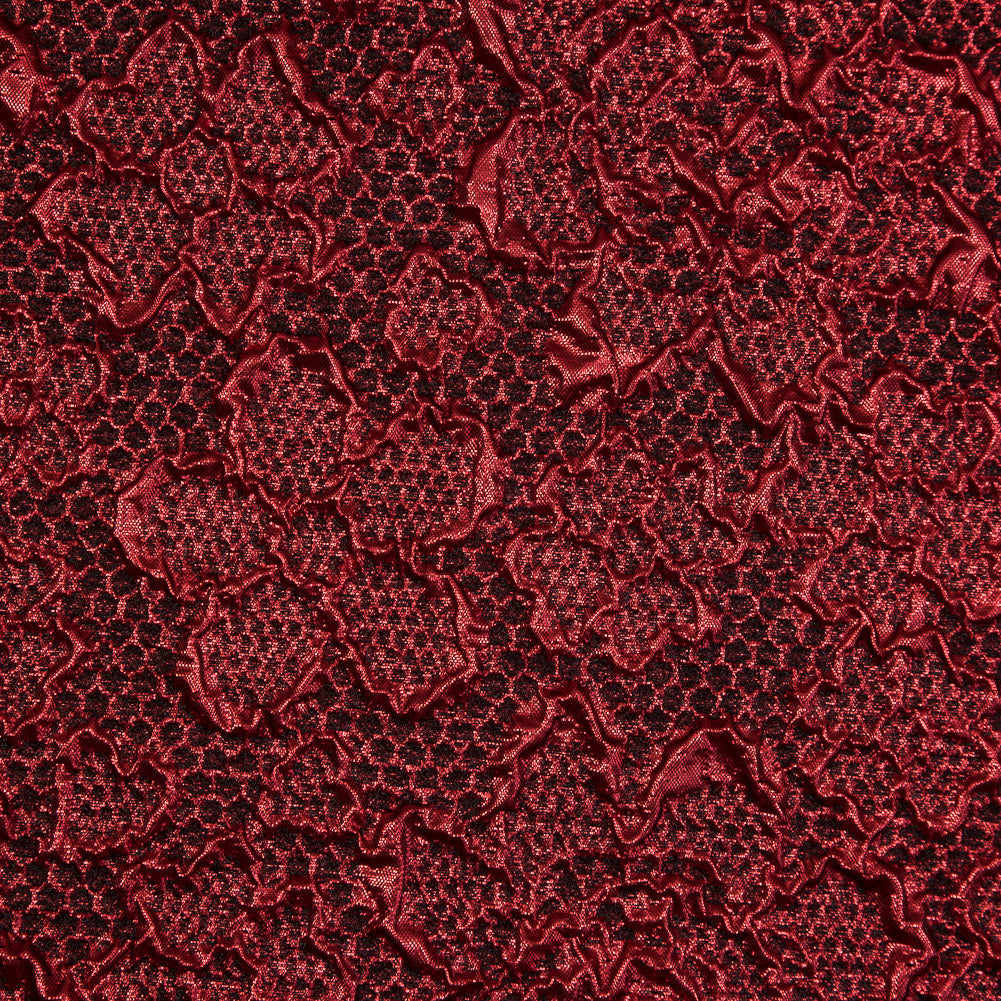 Red Luxury Floral Metallic Brocade - Full Red Luxury Floral Metallic Brocade - Full
