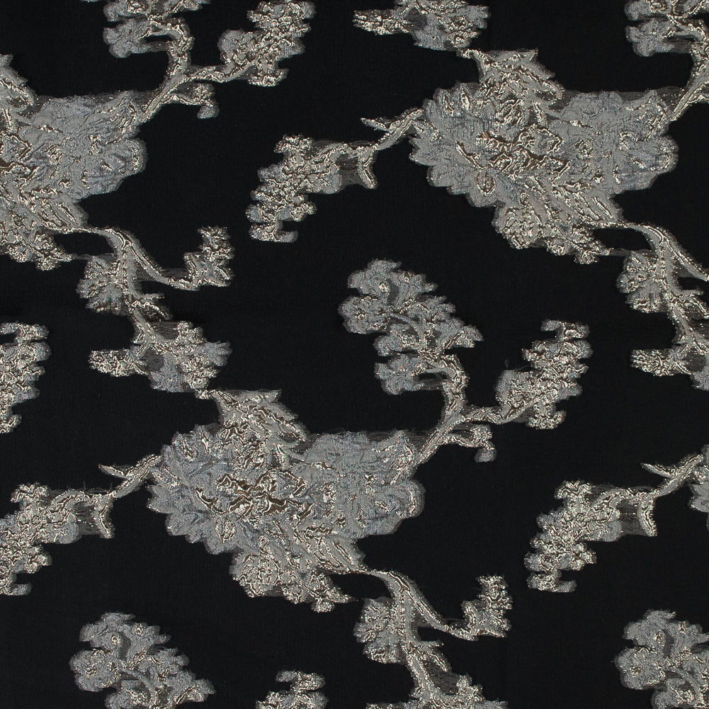 Black and Metallic Gold Luxury Abstract Burnout Brocade Black and Metallic Gold Luxury Abstract Burnout Brocade