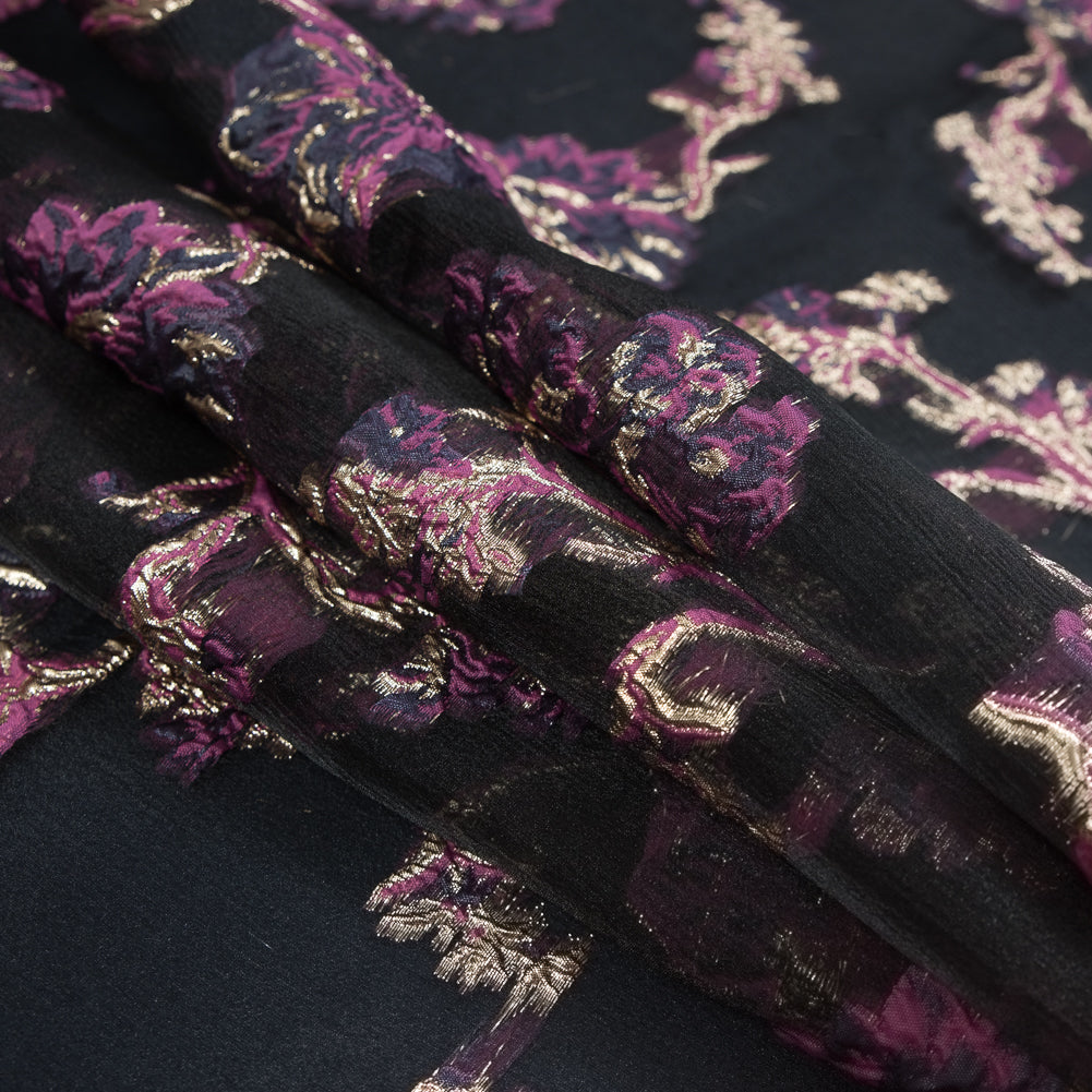 Pink, Purple and Metallic Gold Luxury Abstract Burnout Brocade Detail Pink, Purple and Metallic Gold Luxury Abstract Burnout Brocade Detail