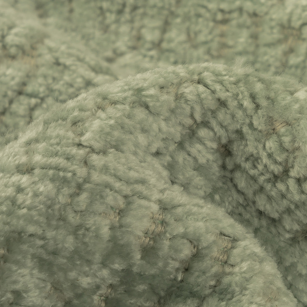 Mint Abstract Textured Acrylic and Polyester Chenille Detail Mint Abstract Textured Acrylic and Polyester Chenille Detail