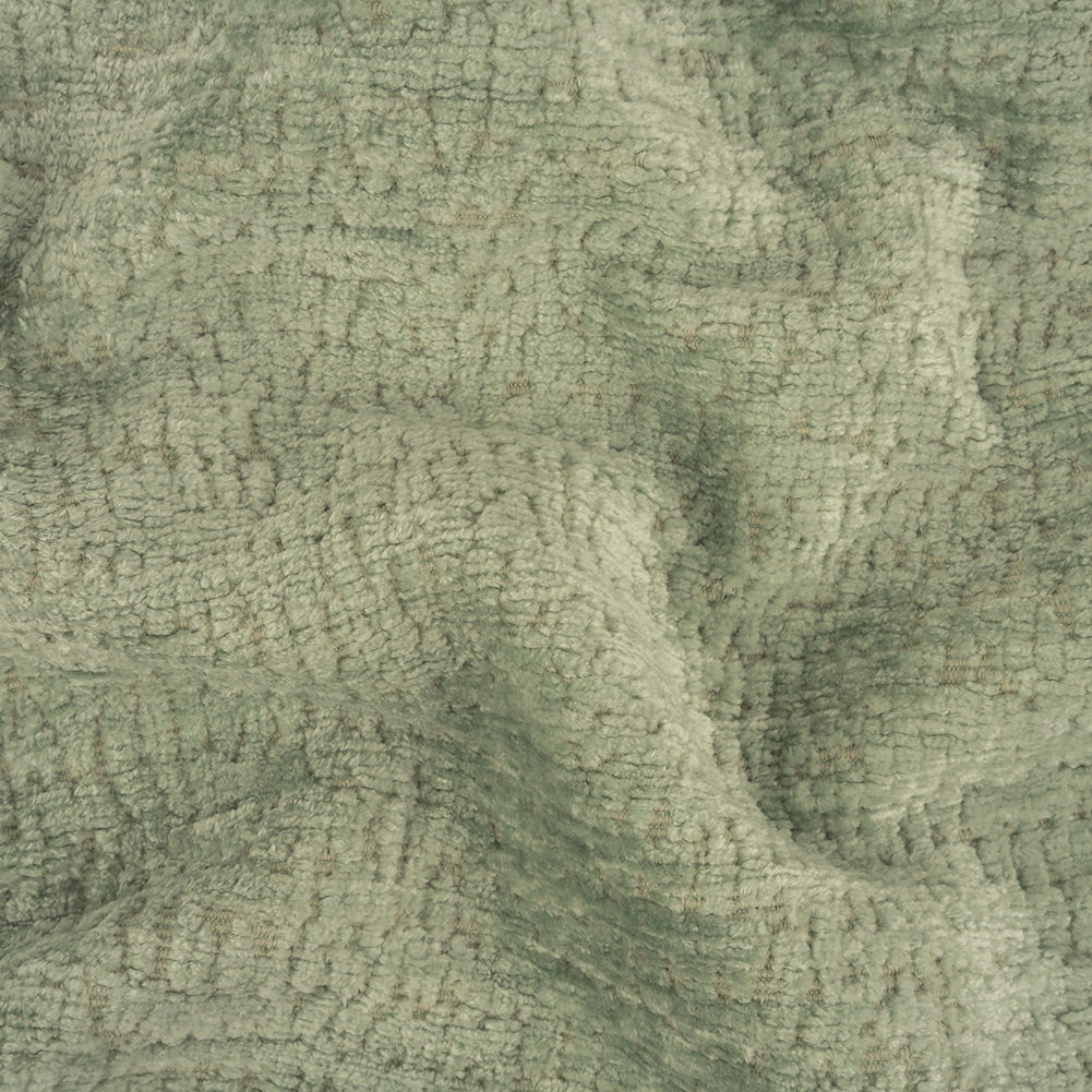 Mint Abstract Textured Acrylic and Polyester Chenille Mint Abstract Textured Acrylic and Polyester Chenille