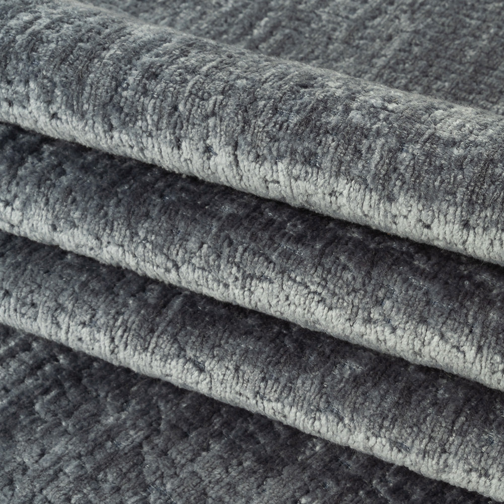 Denim Abstract Textured Acrylic and Polyester Chenille - Folded Denim Abstract Textured Acrylic and Polyester Chenille - Folded