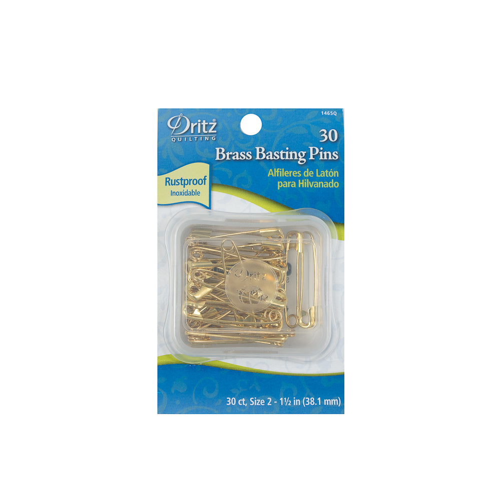 Dritz Brass Basting Safety Pins - Size 2 - Detail Dritz Brass Basting Safety Pins - Size 2 - Detail