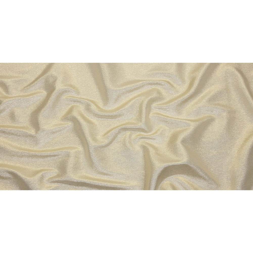 Metallic Polyester Lame - White and Gold - Glimmer Collection Full Metallic Polyester Lame - White and Gold - Glimmer Collection Full