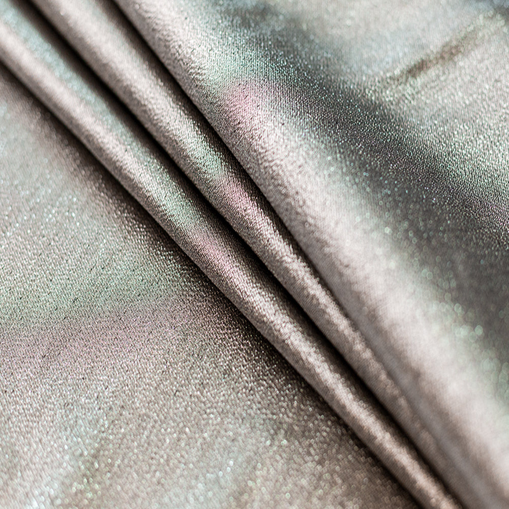 Polyester Lame - Metallic Silver on Black - Ellery Collection Detail Polyester Lame - Metallic Silver on Black - Ellery Collection Detail
