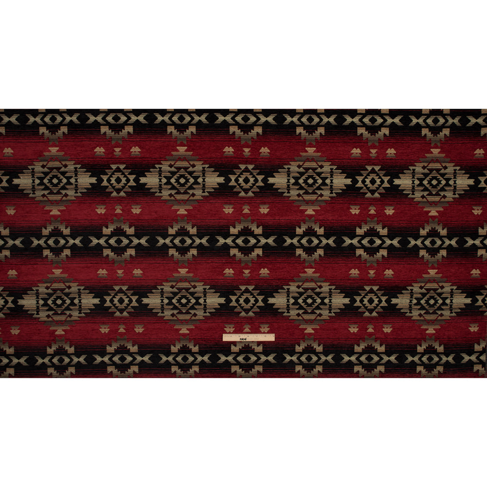 Navajo Fire Geometric Polyester Chenille - Full Navajo Fire Geometric Polyester Chenille - Full