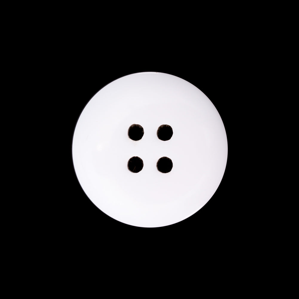 Italian Ivory 4-Hole Velvet-Faced Plastic Button - 36L/23mm - Detail Italian Ivory 4-Hole Velvet-Faced Plastic Button - 36L/23mm - Detail