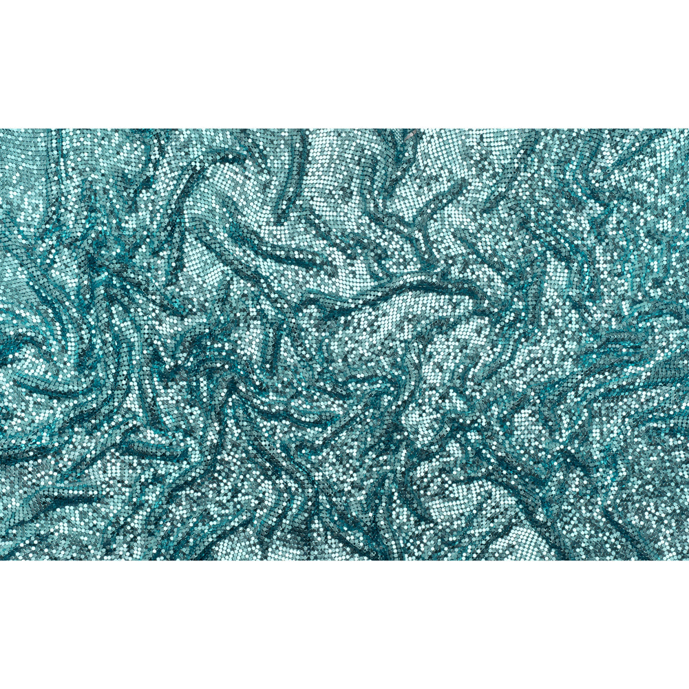 Aluminum Chainmail Fabric Panel, 3mm Tubular - Light Blue - Joan Collection Aluminum Chainmail Fabric Panel, 3mm Tubular - Light Blue - Joan Collection