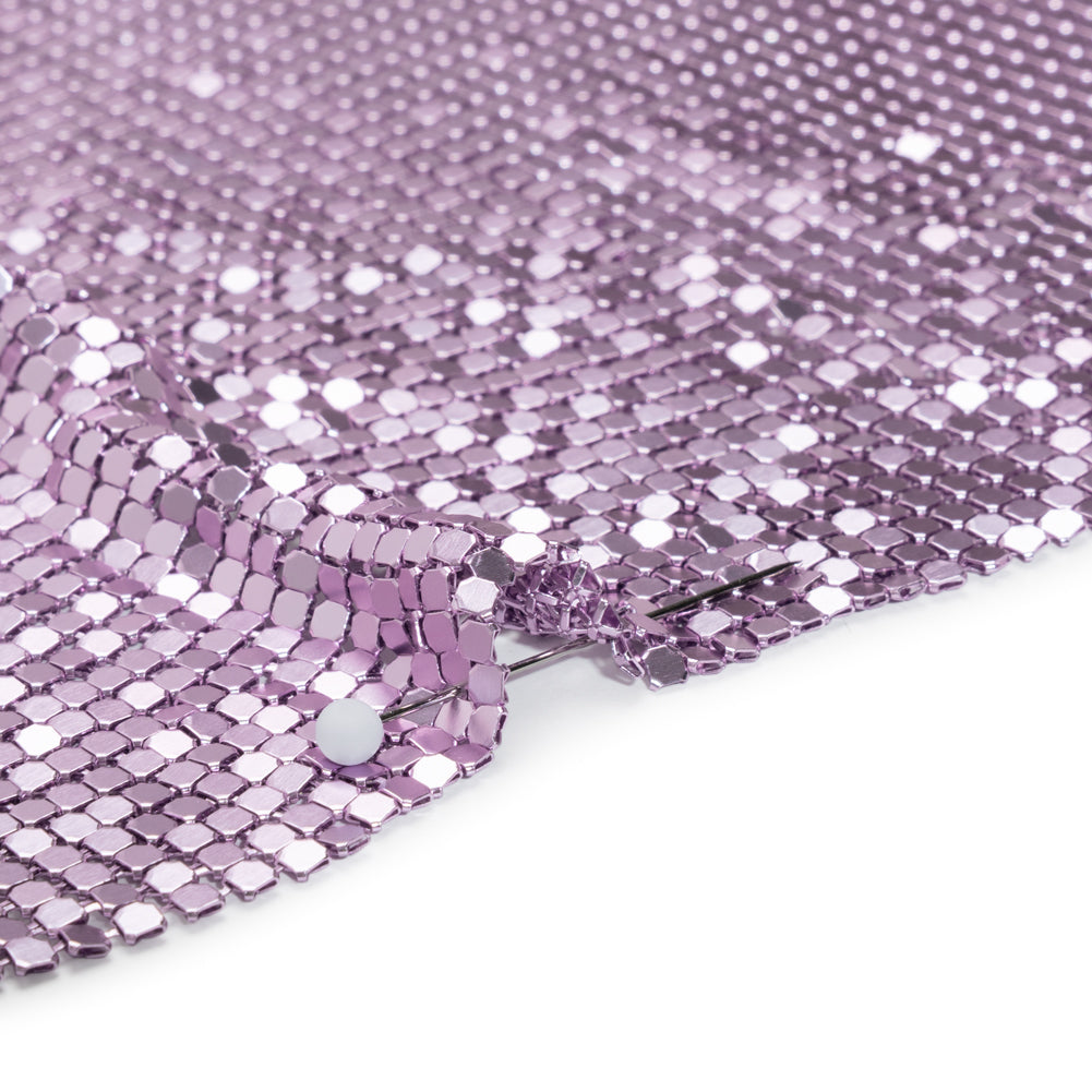 Aluminum Chainmail Fabric Panel, 3mm Tubular - Light Purple - Joan Collection Aluminum Chainmail Fabric Panel, 3mm Tubular - Light Purple - Joan Collection