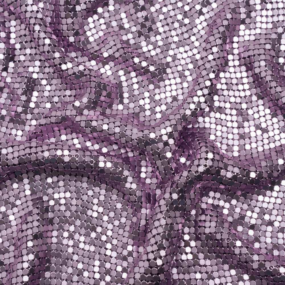 Aluminum Chainmail Fabric Panel, 3mm Tubular - Light Purple - Joan Collection Aluminum Chainmail Fabric Panel, 3mm Tubular - Light Purple - Joan Collection