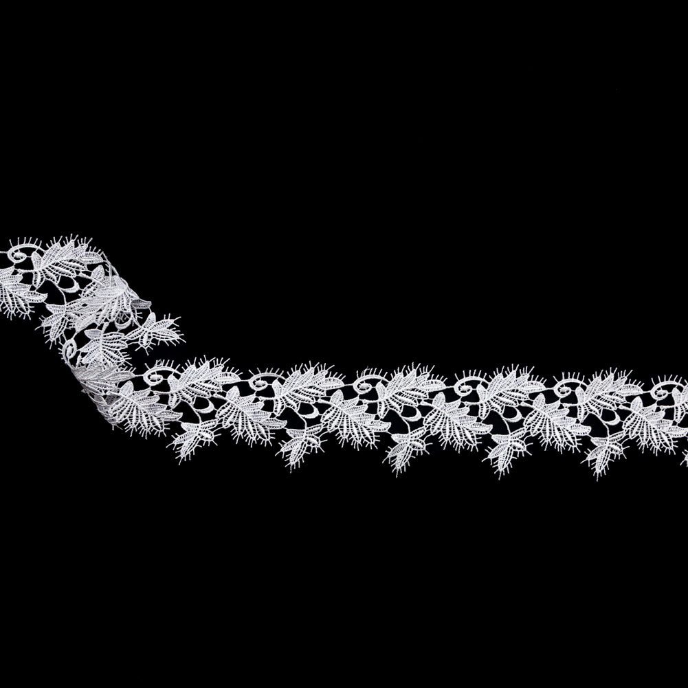 Fancy White Leafy Venise Lace Trim - 2.25" Fancy White Leafy Venise Lace Trim - 2.25"