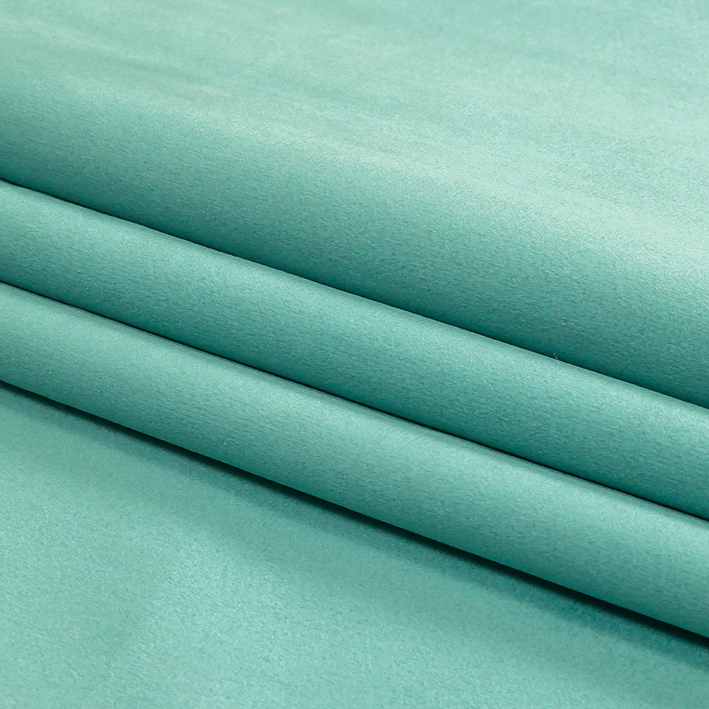 Nile Blue Creamy Polyester Velvet - Folded Nile Blue Creamy Polyester Velvet - Folded