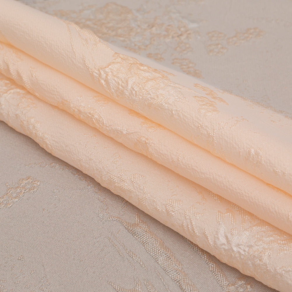 Luminous Soft Pink Abstract Luxury Double-Layer Organza Brocade Detail Luminous Soft Pink Abstract Luxury Double-Layer Organza Brocade Detail