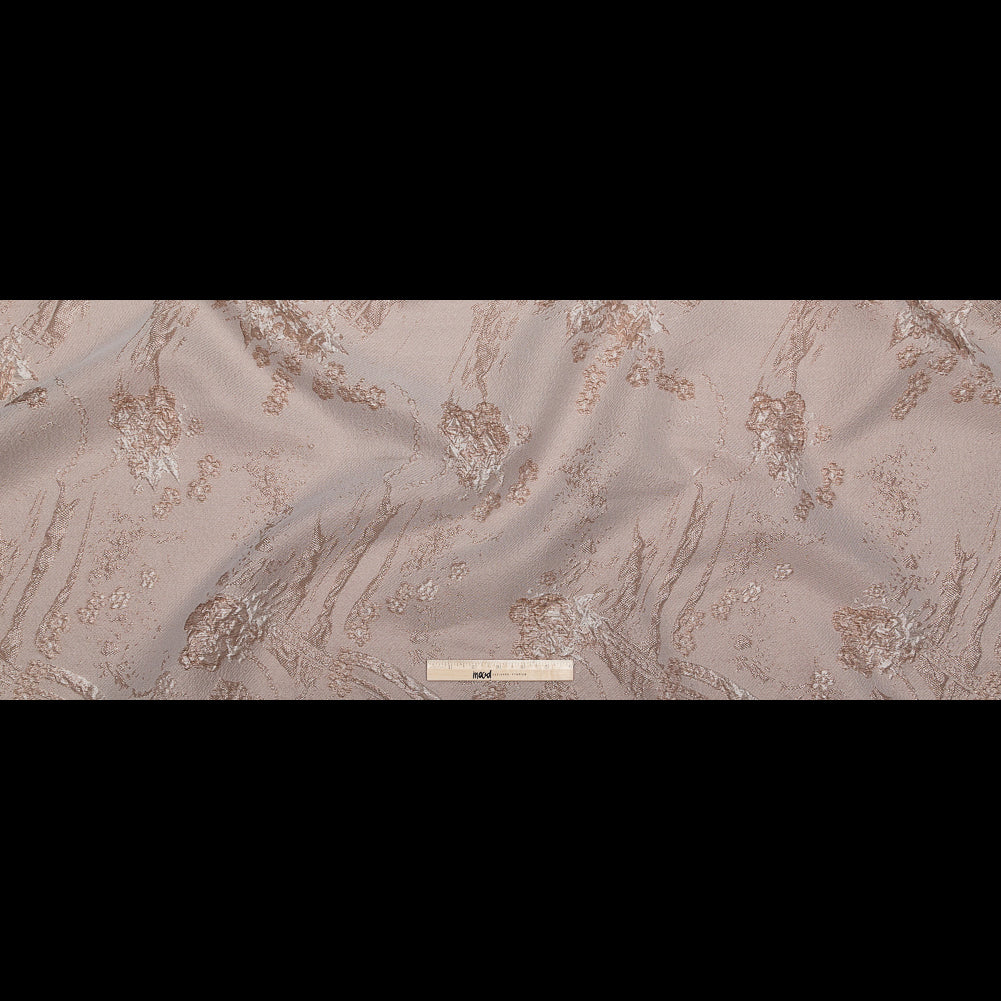 Luminous Taupe Abstract Luxury Double-Layer Organza Brocade Full Luminous Taupe Abstract Luxury Double-Layer Organza Brocade Full