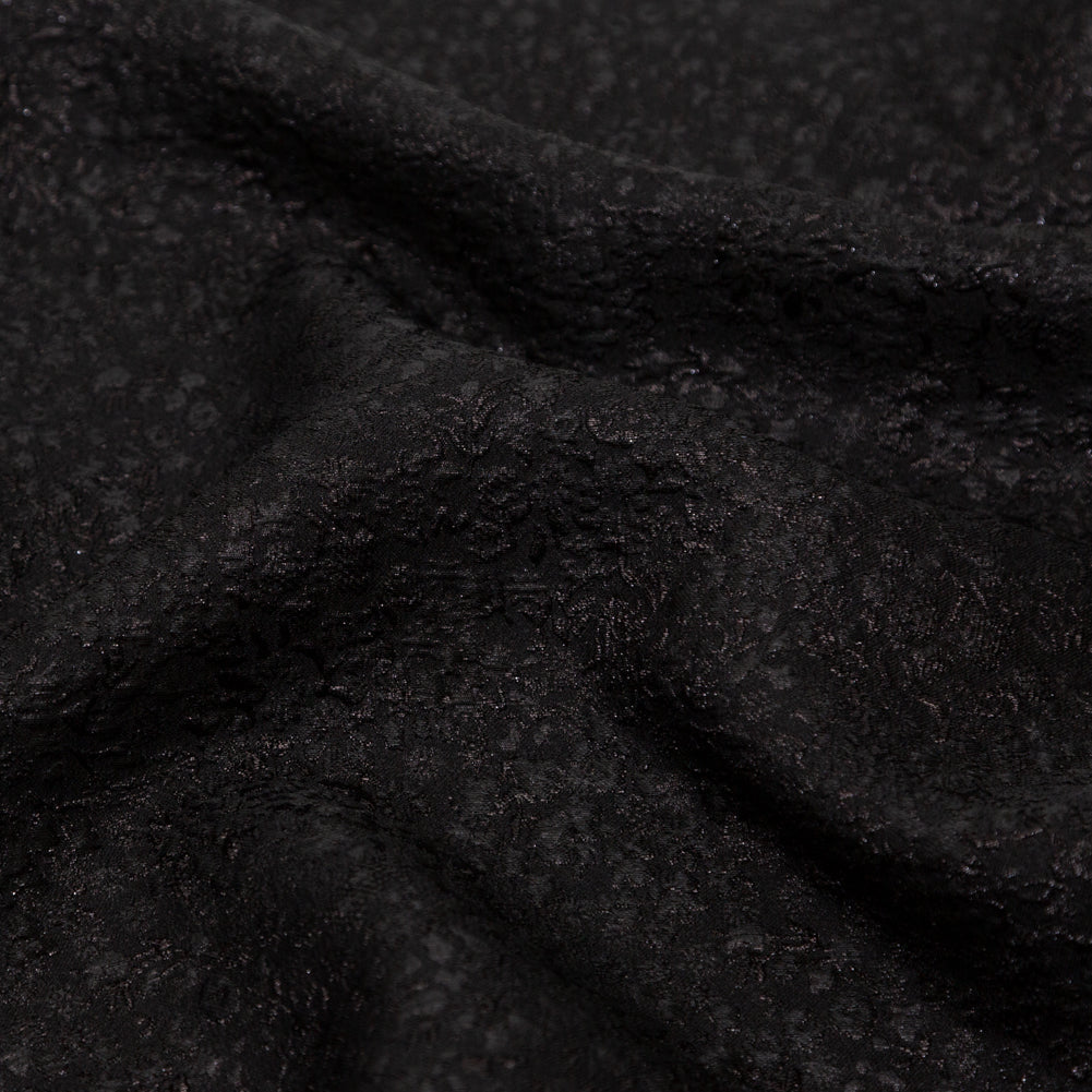 Metallic Black Luxury Floral Brocade Detail Metallic Black Luxury Floral Brocade Detail