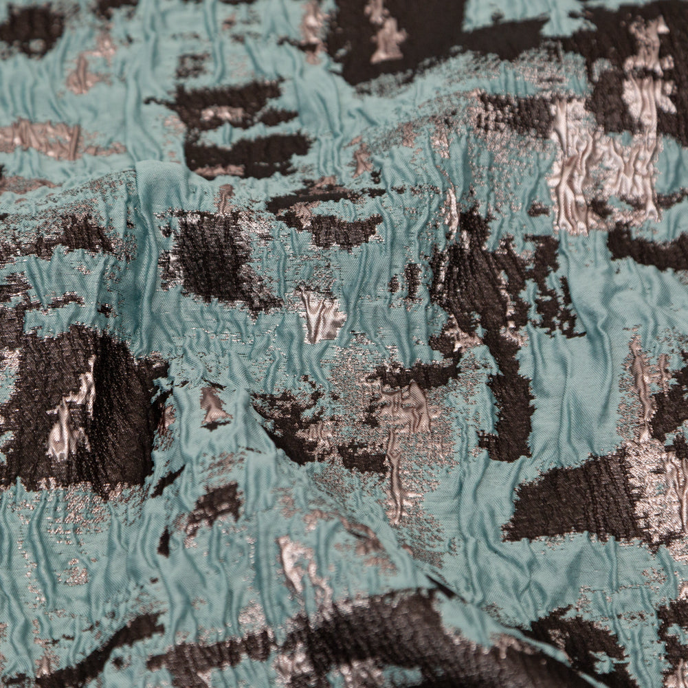 Mint Chocolate Chip Abstract Luxury Metallic Brocade - Detail Mint Chocolate Chip Abstract Luxury Metallic Brocade - Detail