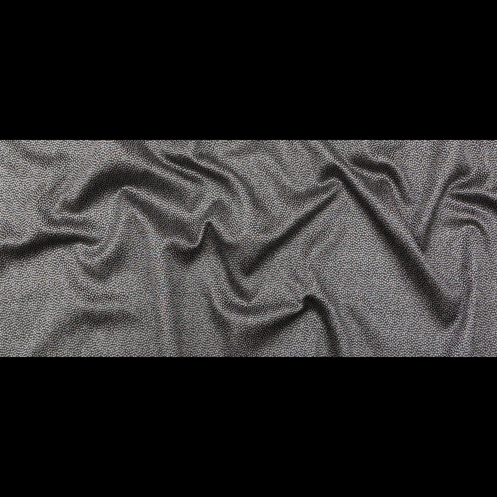 Metallic Silver on Black Abstract Luxury Brocade - Folded Metallic Silver on Black Abstract Luxury Brocade - Folded