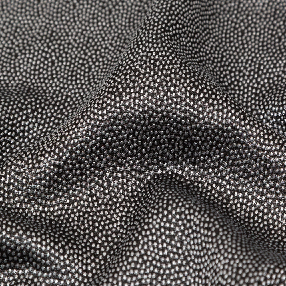Metallic Silver on Black Abstract Luxury Brocade - Full Metallic Silver on Black Abstract Luxury Brocade - Full