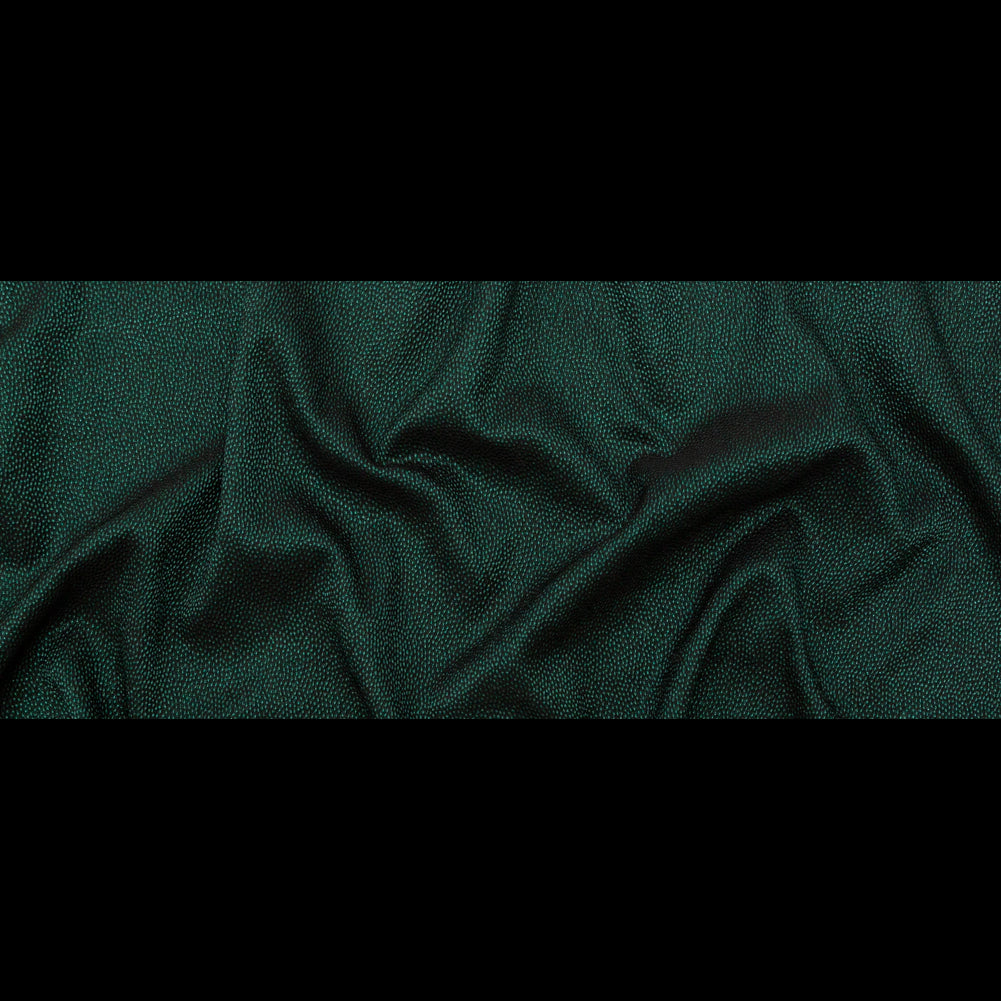 Metallic Green on Black Abstract Luxury Brocade - Folded Metallic Green on Black Abstract Luxury Brocade - Folded