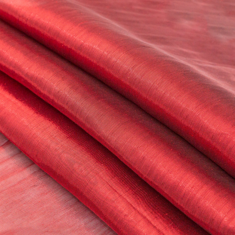 Metallic Woven Lame - Red - Betania Collection Detail Metallic Woven Lame - Red - Betania Collection Detail