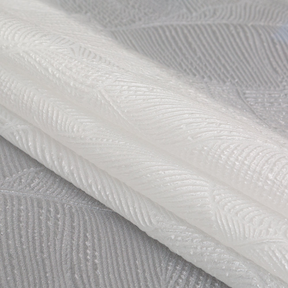 Luminous White Double-Layer Organza Brocade - Detail Luminous White Double-Layer Organza Brocade - Detail
