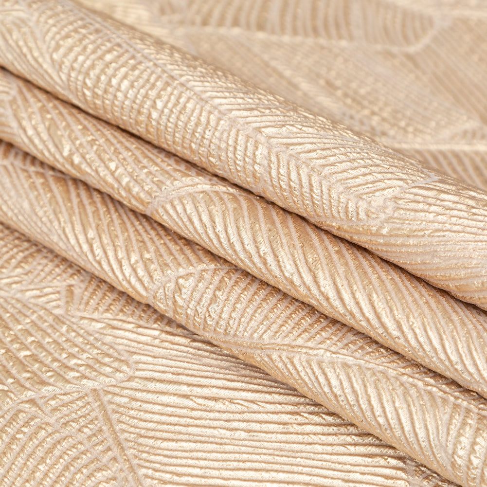 Luminous Gold Double-Layer Organza Brocade Detail Luminous Gold Double-Layer Organza Brocade Detail