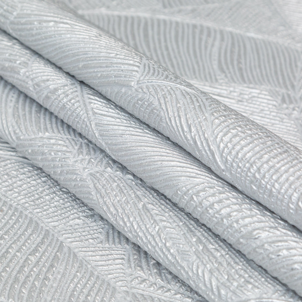 Luminous Silver Double-Layer Organza Brocade - Detail Luminous Silver Double-Layer Organza Brocade - Detail