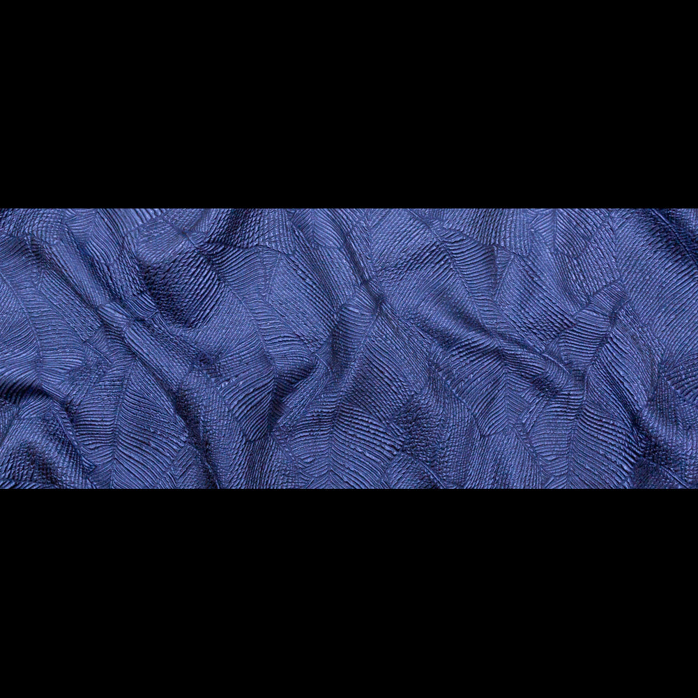 Luminous Royal Blue Double-Layer Organza Brocade - Folded