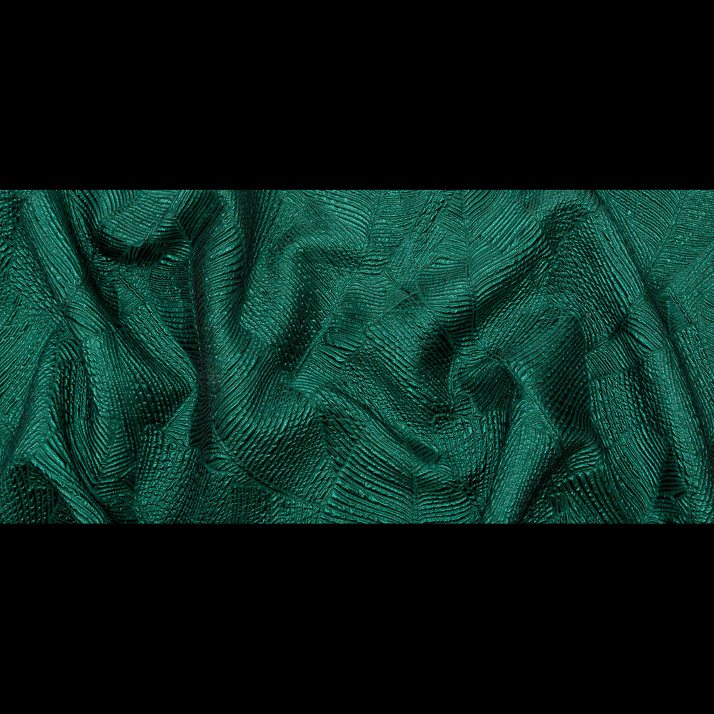 Luminous Green Double-Layer Organza Brocade Folded Luminous Green Double-Layer Organza Brocade Folded