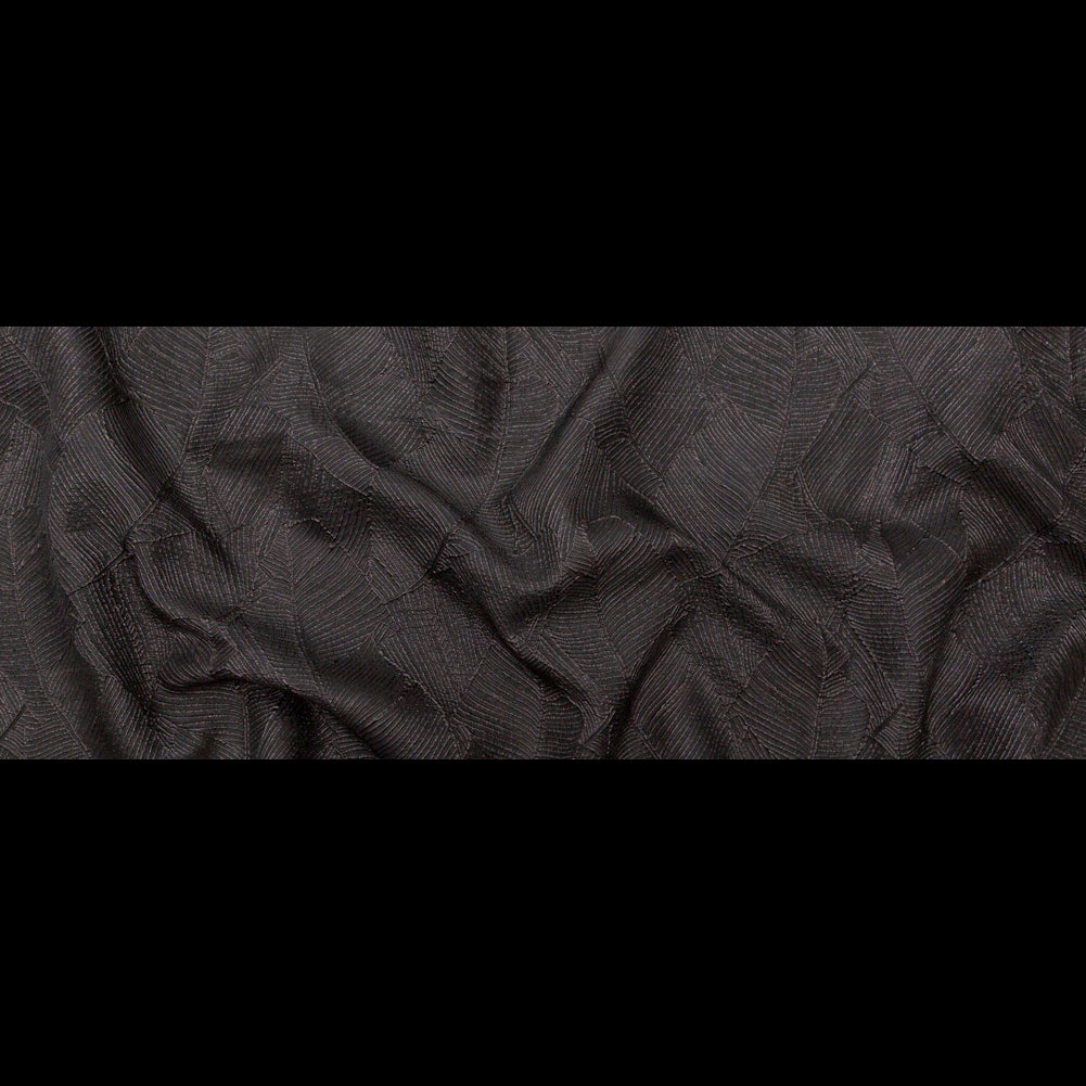 Luminous Black Double-Layer Organza Brocade Folded Luminous Black Double-Layer Organza Brocade Folded