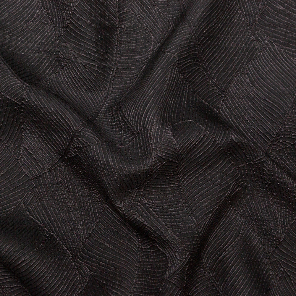 Luminous Black Double-Layer Organza Brocade Luminous Black Double-Layer Organza Brocade