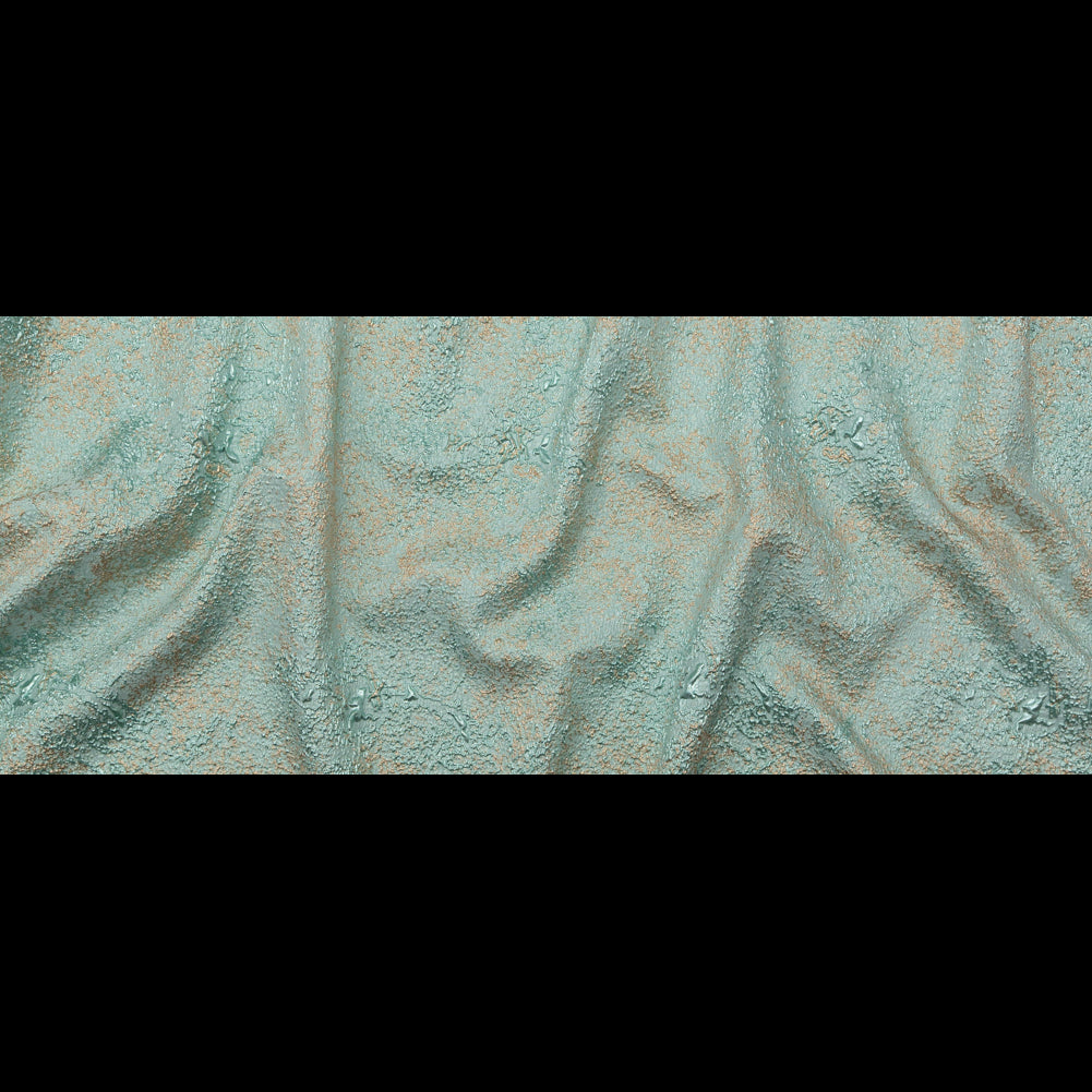 Aqua and Gold Abstract Luxury Metallic Brocade - Folded Aqua and Gold Abstract Luxury Metallic Brocade - Folded