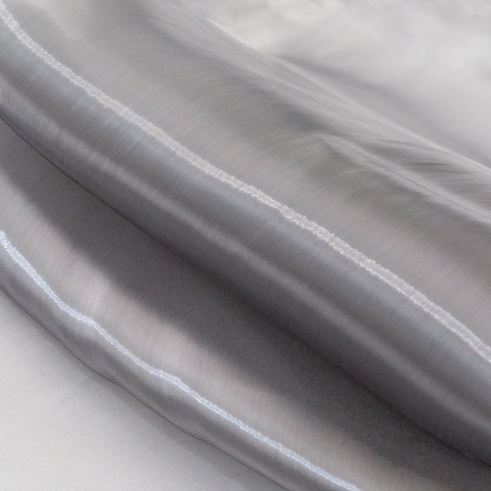 Sleek Gunmetal Organza - Detail Sleek Gunmetal Organza - Detail